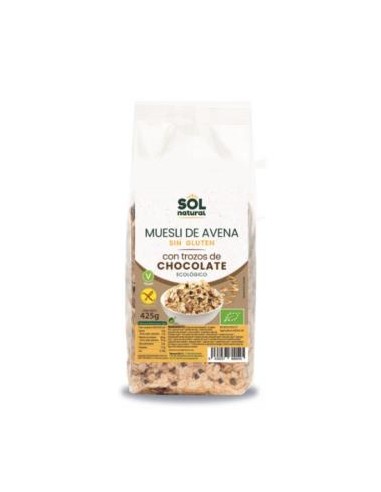 MUESLI DE AVENA Y CHOCOLATE 425gr. BIO SG SOLNATURAL