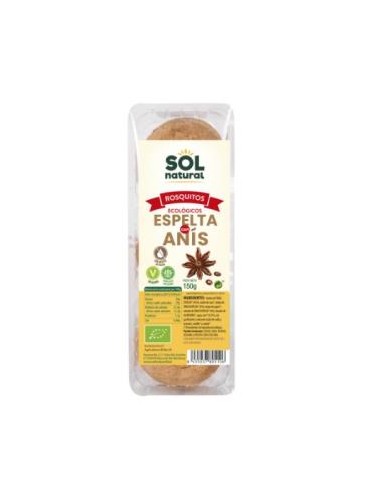 ROSQUITOS DE ESPELTA con anis 150gr. SOLNATURAL