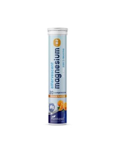 MAGNESIUM+B2 con leucina s/naranja 20comp eferves. PLANTAPOL