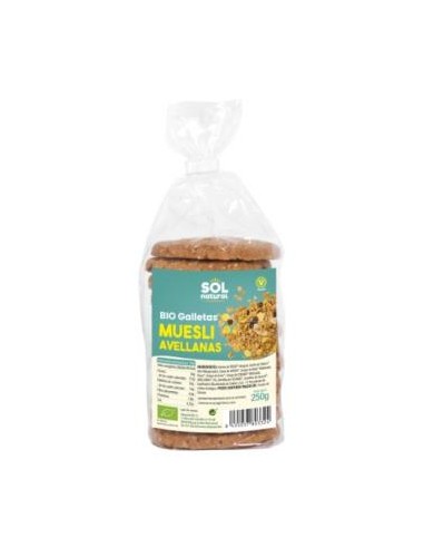 GALLETAS DE MUESLI Y AVELLANAS 250gr. SOLNATURAL