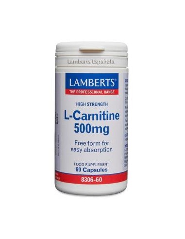 L-CARNITINA 500 mg. 60 cap. LAMBERTS