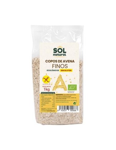 COPOS DE AVENA FAMILIAR integral finos 1kg. BIO SG SOLNATURAL