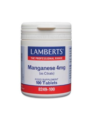 MANGANESO citrato 4mg. 100 cap. LAMBERTS