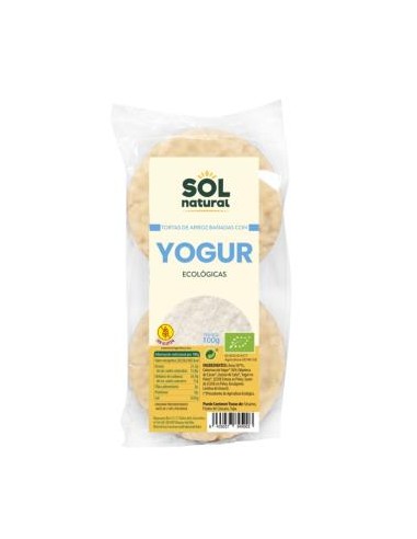 TORTAS DE ARROZ con yogur natural 100gr. BIO SOLNATURAL