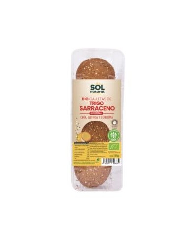 GALLETAS DE TRIGO SARRACENO CHIA QUINOA 175gr. BIO SOLNATURAL