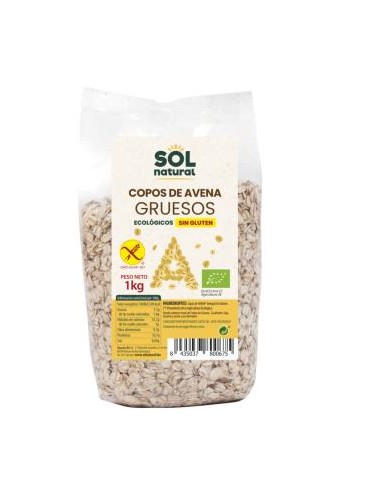 COPOS DE AVENA FAMILIAR gruesos int 1kg. BIO SG SOLNATURAL