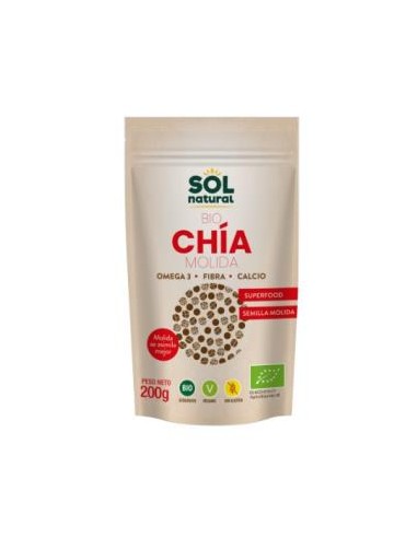 SEMILLAS DE CHIA molidas 200gr. BIO SOLNATURAL