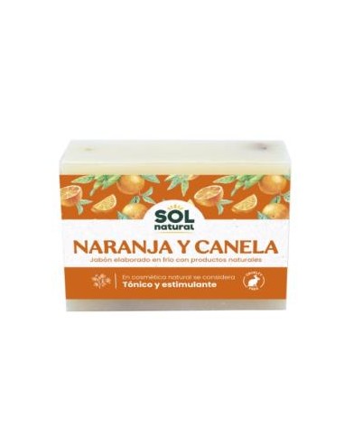 JABON EN PASTILLA de canela y naranja 100gr. SOLNATURAL