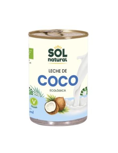 LECHE DE COCO para cocinar 400ml. BIO SOLNATURAL