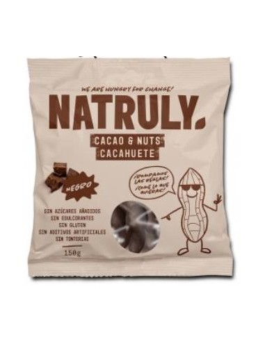 CACAO Y NUTS CACAHUETES DE CHOCOLATE NEGRO 150gr. NATRULY