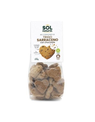 CORAZONES DE TRIGO SARRACENO CHOCO con sirope maiz SOLNATURAL