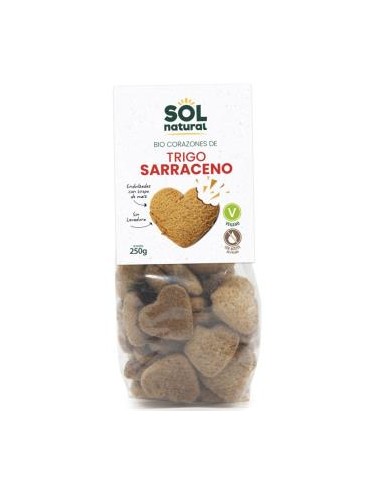 CORAZONES DE TRIGO SARRACENO con sirope maiz 250gr SOLNATURAL