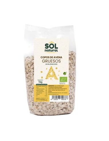 COPOS DE AVENA FAMILIAR gruesos integrales 1kg BIO SOLNATURAL