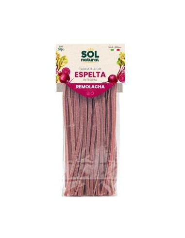 TAGLIATELLE DE ESPELTA integral con remolacha 250g SOLNATURAL