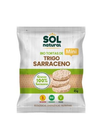 TORTITAS DE TRIGO SARRACENO mini 45gr. BIO SG SOLNATURAL