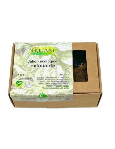 JABON EXFOLIANTE carbon activado 80gr KIJANI