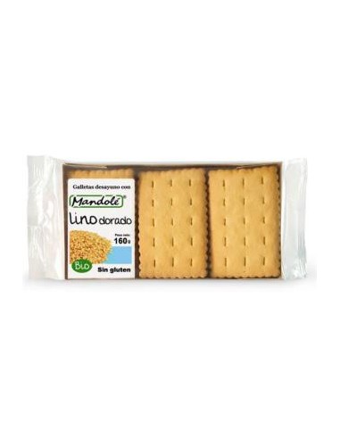 GALLETAS DE LINO DORADO desayuno 160g BIO SG MANDOLE