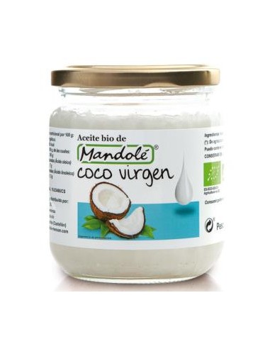 ACEITE DE COCO desodorizado 250gr.BIO MANDOLE