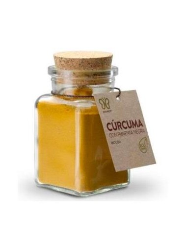 CURCUMA Y PIMIENTA NEGRA polvo especia 90gr ECO NATURCID