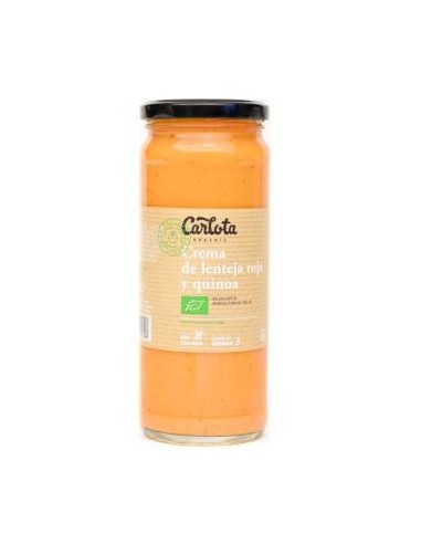 CREMA DE LENTEJA ROJA Y QUINOA 450gr. ECO SG VEGAN CARLOTA ORGANIC