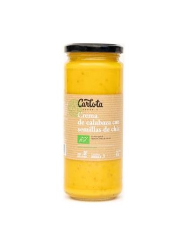 CREMA DE CALABAZA con chia 450gr. ECO SG VEGAN CARLOTA ORGANIC