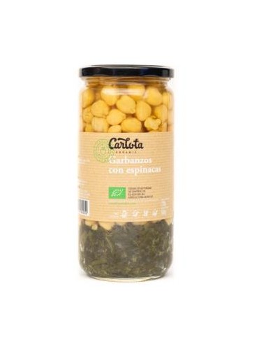 GARBANZOS con espinacas 720gr. ECO SG CARLOTA ORGANIC