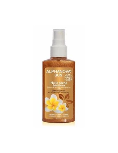 ACEITE SECO RADIANTE con purpurina 125ml. BIO ALPHANOVA