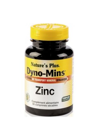 DYNO-MINS ZINC 15mg. 60 comp. NATURES PLUS