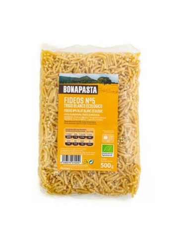 FIDEOS N5 DE TRIGO blancos 500gr. ECO BONAPASTA