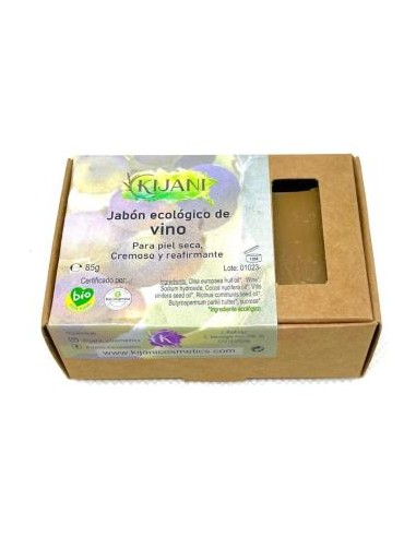 JABON EN PASTILLA de vino 80gr. KIJANI