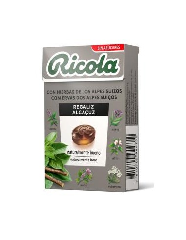 RICOLA CARAMELOS regaliz 50gr. S/A