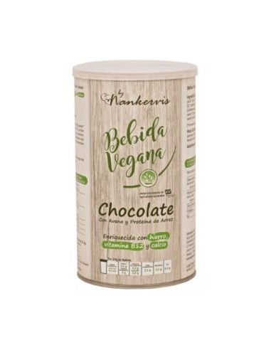 BEBIDA VEGANA choco con avena y prot. arroz 455gr. NANKERVIS