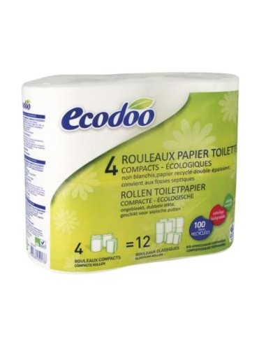 PAPEL HIGIENICO COMPACTO 4ud. ECODOO