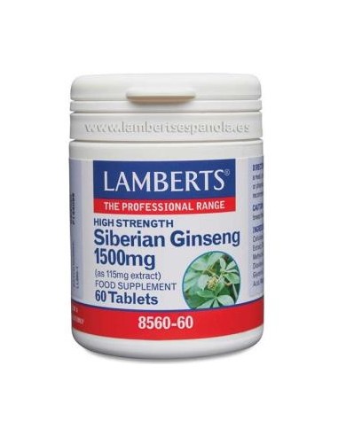 GINSENG SIBERIANO 1.500mg. 60comp. LAMBERTS