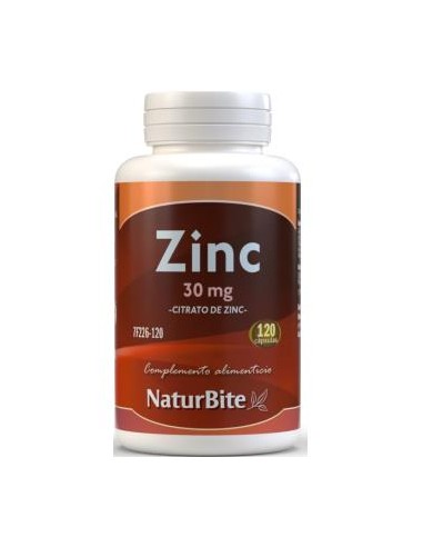 ZINC CITRATO 30mg 120cap. NATURBITE