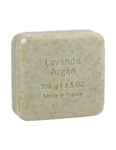 JABON EXFOLIANTE argan-lavanda pastilla 100gr. BIO SAVON DU MIDI