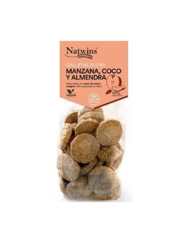 GALLETAS DE AVENA MANZANA COCO Y ALMENDRA 200gr. NATWINS