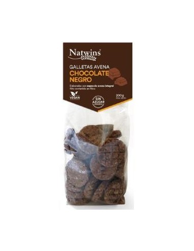 GALLETAS DE AVENA CHOCOLATE NEGRO 200gr. NATWINS