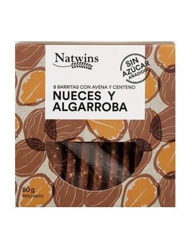 BARRITAS DE NUECES Y ALGARROBA 80gr. NATWINS