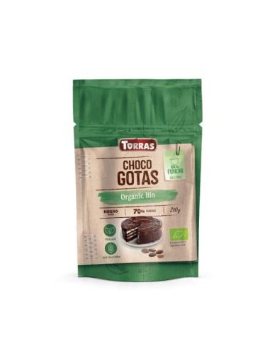 GOTAS DE CHOCOLATE 70% 200gr. BIO SG VEGAN TORRAS