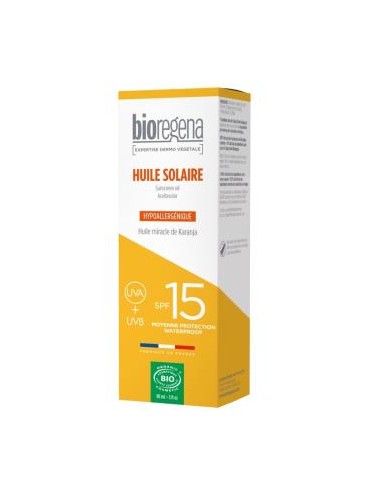 ACEITE SOLAR SPF15 spray 90ml hipoalergenico. BIO BIOREGENA