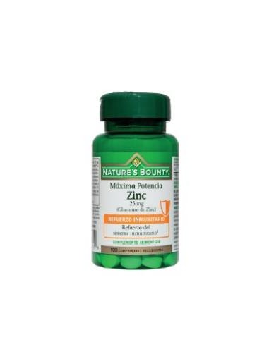 ZINC 25mg. 100comp. NATURES BOUNTY