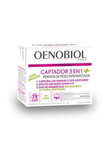 OENOBIOL captador 3 en 1 plus 60comp.