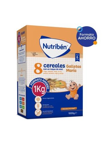 NUTRIBEN 8 CEREALES MIEL GALLETA MARIA 1000gr.