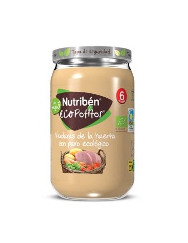 NUTRIBEN ECO POTITO VERDURAS HUERTA PAVO 235gr +6m