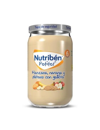 NUTRIBEN POTITO MANZ-NARANJA-PLATANO-GALLETA 235gr