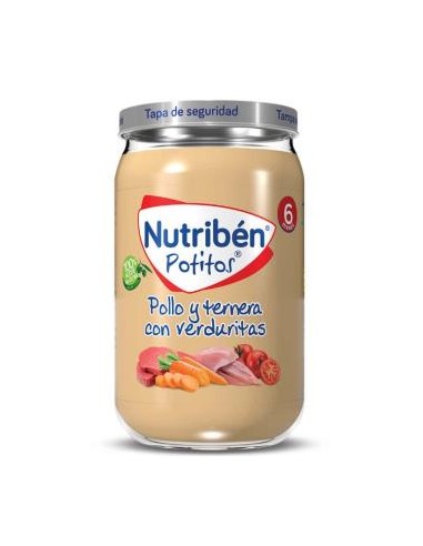 NUTRIBEN POTITO POLLO TERNERA VERDURITAS 235gr +6m