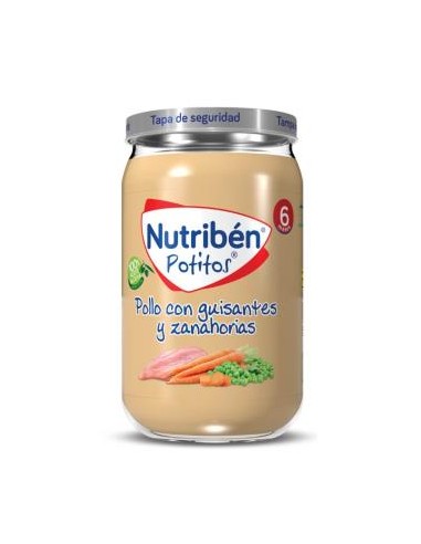 NUTRIBEN POTITO POLLO GUISANTES Y ZANAHORIA 235gr