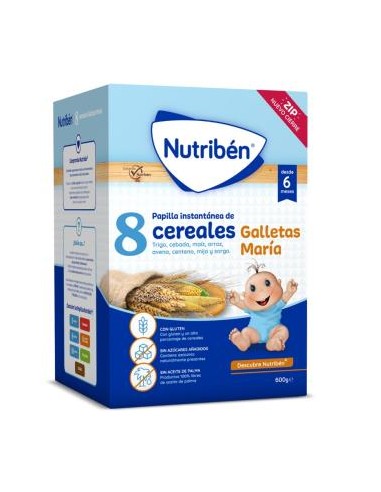 NUTRIBEN 8 CEREALES GALLETAS MARIA 600gr.