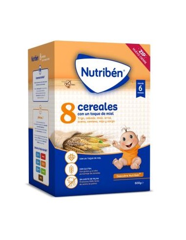 NUTRIBEN 8 CEREALES MIEL 600gr.